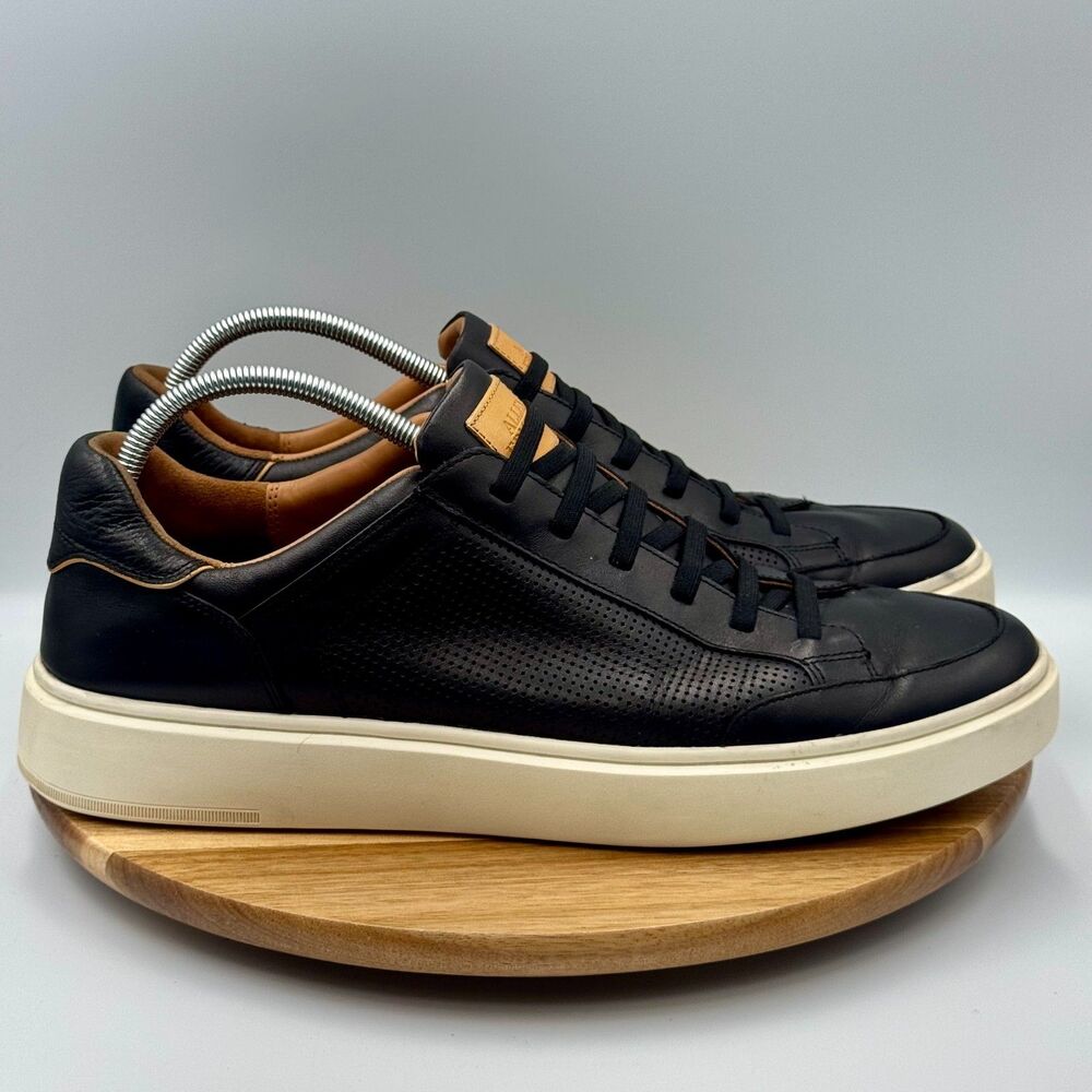 ALLEN EDMONDS Oliver Men's Slip-On Stretch Lace Sneakers Size  D  Black